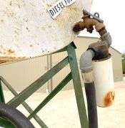 225 gallon steel fuel tank on stand