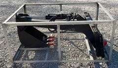 Unused skid steer fixed arm backhoe w/ 14" bucket