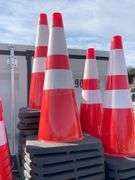250 unused 28" poly traffic cones