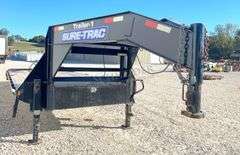 2019 Sure-Trac 25' flatbed gooseneck trailer