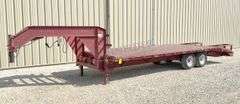 1996 PJ 25' flatbed gooseneck trailer