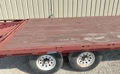 1996 PJ 25' flatbed gooseneck trailer