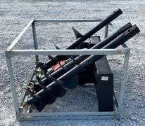 Unused skid steer auger w/ 3 augers