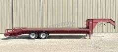 1996 PJ 25' flatbed gooseneck trailer