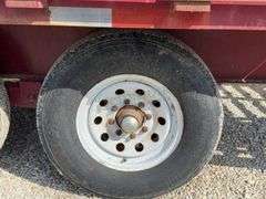 1996 PJ 25' flatbed gooseneck trailer