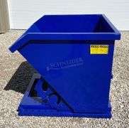 Unused 43" wide dumping hopper for forks