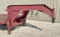 1996 PJ 25' flatbed gooseneck trailer