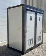 Unused portable double toilet unit
