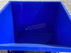 Unused 43" wide dumping hopper for forks