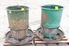 2 poly hog feeders