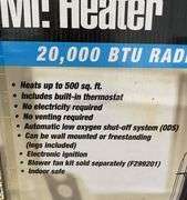 2- Mr. Heater 20,000 BTU natural gas heaters