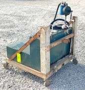 57 gallon steel fuel transfer tank w/ hand pump & rolling cart