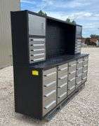 Unused 10' toolbox workbench w/ top