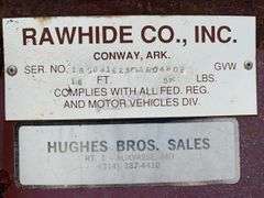 1991 Rawhide 16' stock trailer