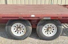 1996 PJ 25' flatbed gooseneck trailer