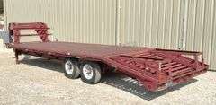 1996 PJ 25' flatbed gooseneck trailer