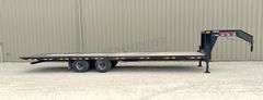 2022 Trailerman 32.5' gooseneck flatbed w/ hydraulic dovetail