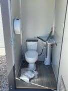 Unused portable double toilet unit