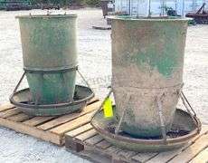 2 poly hog feeders