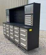 Unused 10' toolbox workbench w/ top