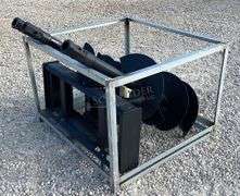 Unused skid steer auger w/ 3 augers