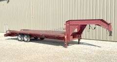 1996 PJ 25' flatbed gooseneck trailer