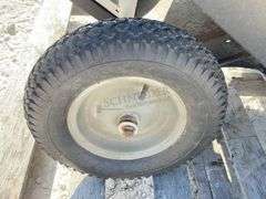 Rugid dumping lawn trailer