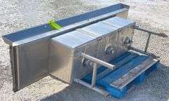 Stainless steel 90" wide 3-basin sink