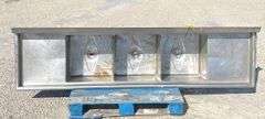 Stainless steel 90" wide 3-basin sink