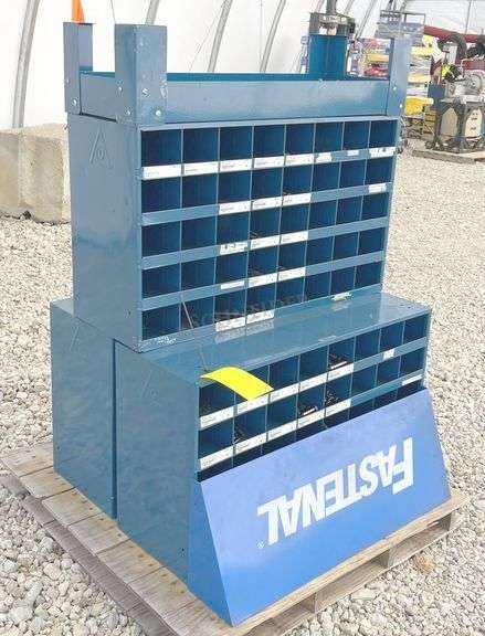 Durham 35" wide steel bolt bins w/ hardware