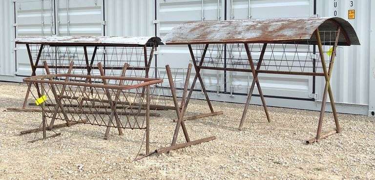 4- homemade hay feeders up to 8' long