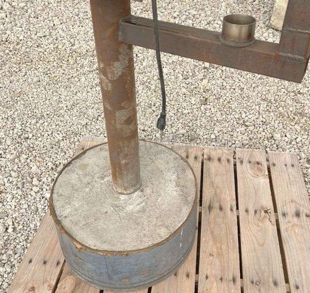 Dayton 8" commercial bench grinder on stand