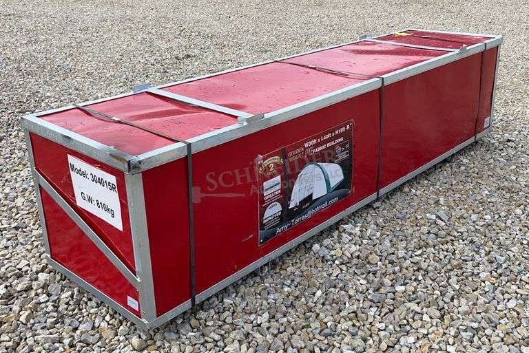 Unused 30'x40'x15' portable hoop shelter