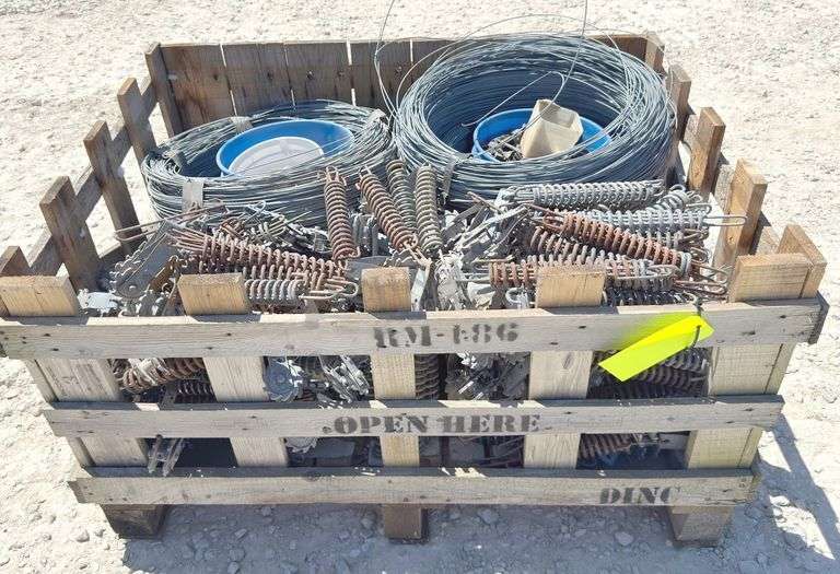 Group of used electric fence materials