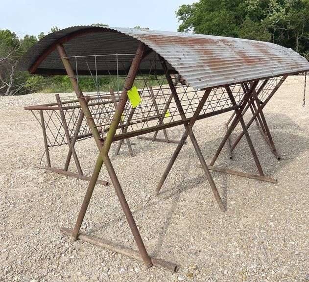 4- homemade hay feeders up to 8' long