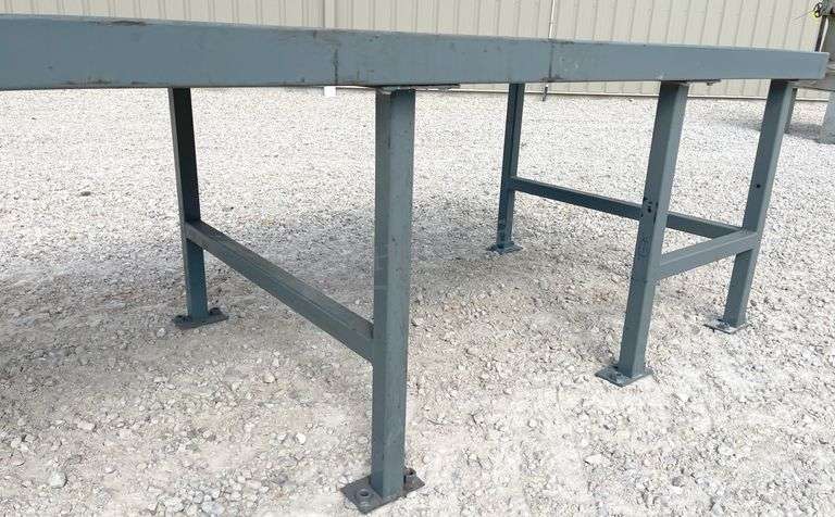 4'x10' steel work table