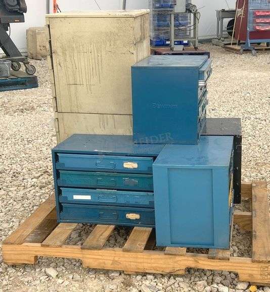 5 metal organizer bins w/ hardware