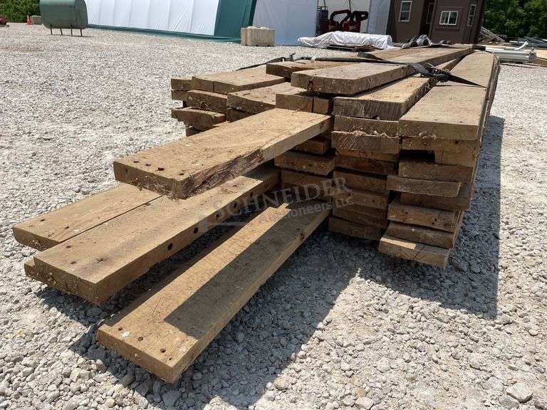 Group of rough cut oak 2"x8" up to 12' long