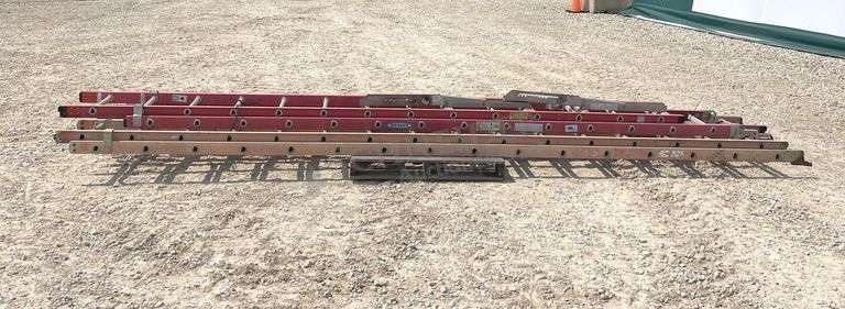 3-fiberglass & aluminum extension ladders