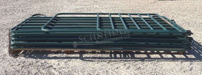 9- 12' corral panels + 6' walk through gate panel