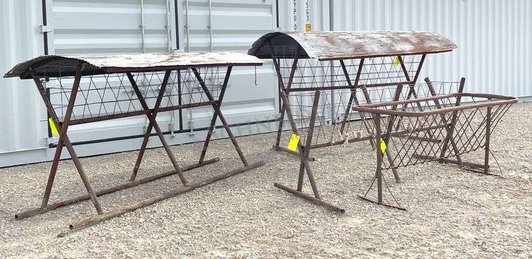 4- homemade hay feeders up to 8' long