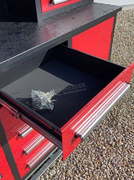 Unused 7' toolbox workbench w/ top