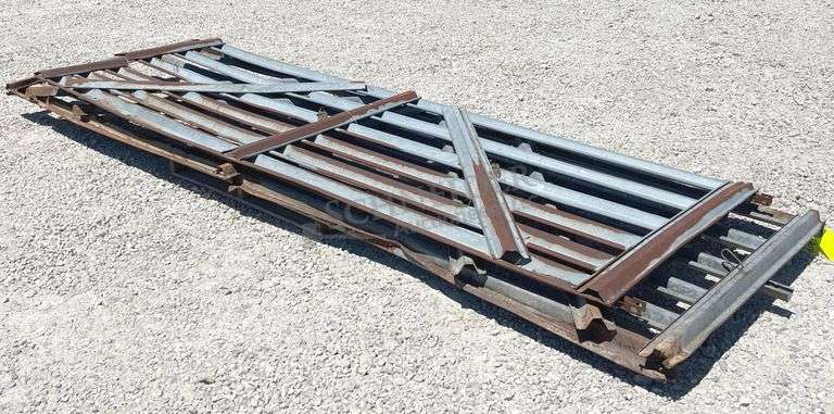 12' & 14' galvanized farm gates, some damage