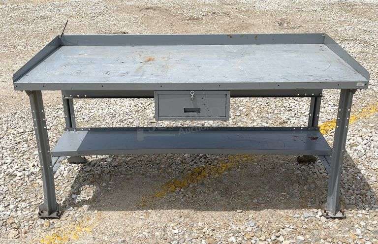 35"x6' steel work table