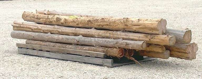 Group of cedar posts up to 12.5' long