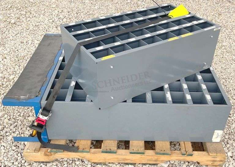 2-tier 34" wide steel bolt bin w/ hardware