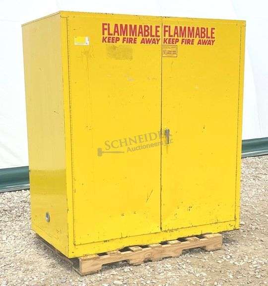 59" wide steel flammables cabinet