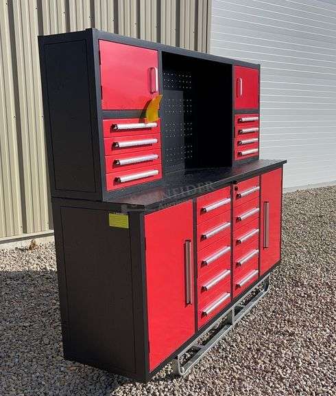 Unused 7' toolbox workbench w/ top