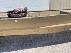 1989 Landau 16' aluminum jon boat w/ motor & trailer