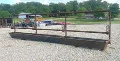 Unused 24' freestanding corral panel w/ bunk feeder